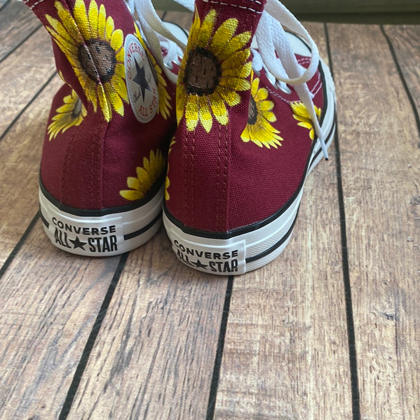Women's size 5 - Sunflower maroon high tops no box