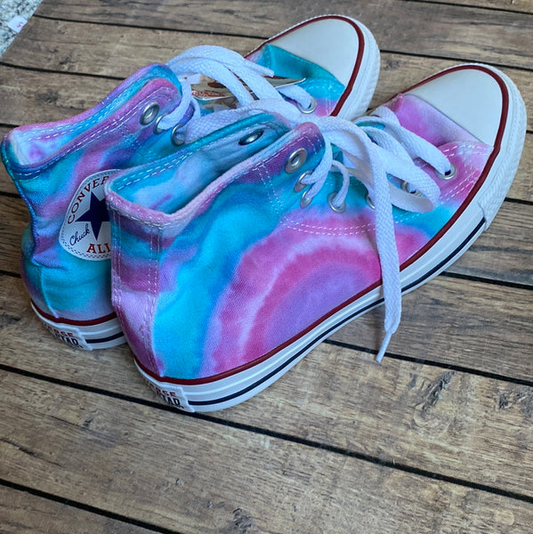 Ready To Ship | Tie Dye High Top Converse Women's Size 6.5