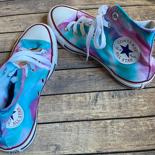 Ready To Ship | Tie Dye High Top Converse Women's Size 6.5