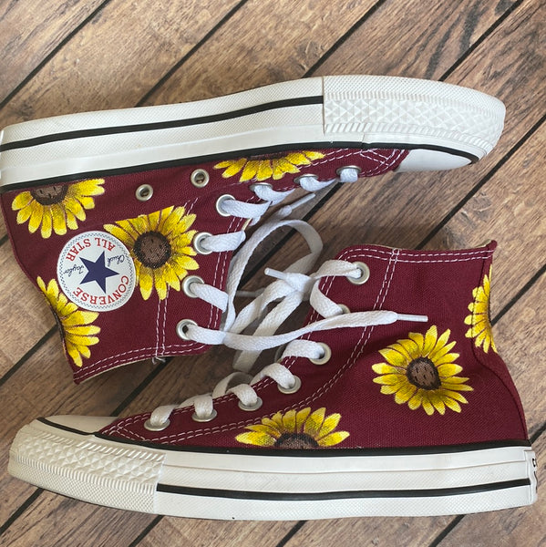 Women's size 5 - Sunflower maroon high tops no box
