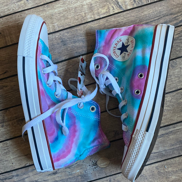 Ready To Ship | Tie Dye High Top Converse Women's Size 6.5