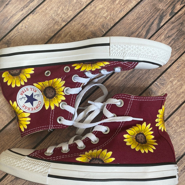 Women's size 5 - Sunflower maroon high tops no box