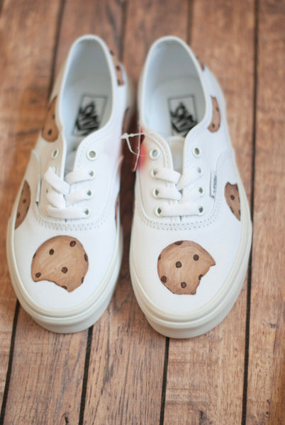 Chocolate Chip Cookie Hand Painted Vans