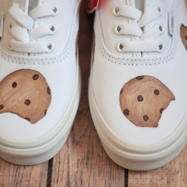Chocolate Chip Cookie Hand Painted Vans