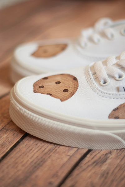 Chocolate Chip Cookie Hand Painted Vans