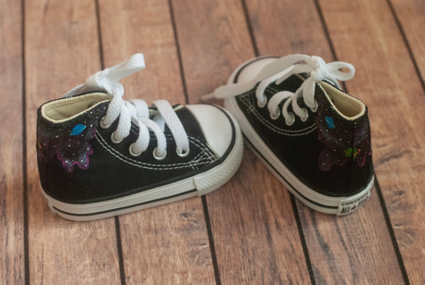 Hand Painted Space High Top Converse
