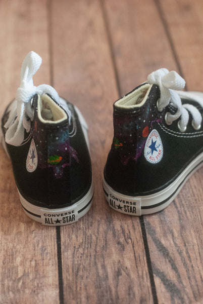 Hand Painted Space High Top Converse