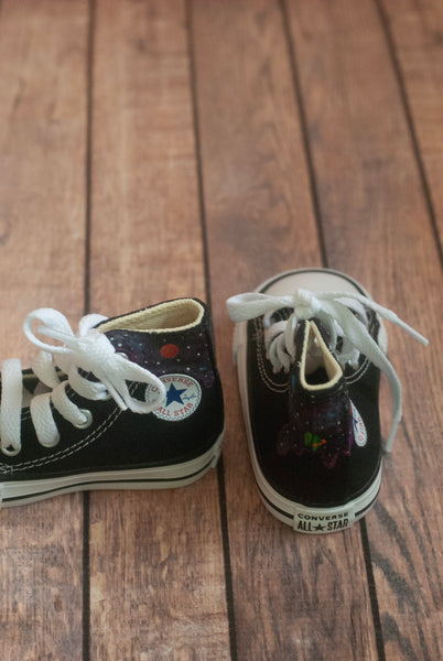 Hand Painted Space High Top Converse