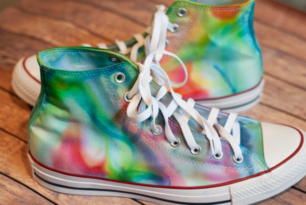 Tie Dye Converse | Red, Blue, Yellow, + Green Tie Dye Converse