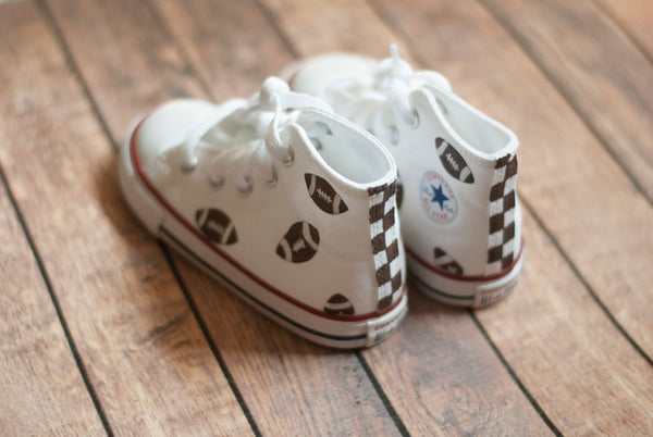 Checkered Football High Top Converse