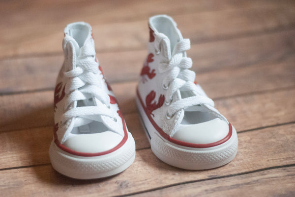 Lobster High Top Converse | Custom Hand Painted Lobster Converse