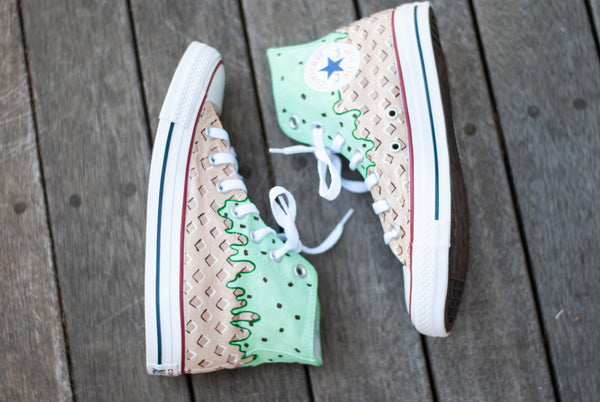 Mint Chocolate Chip Ice Cream High Top Converse
