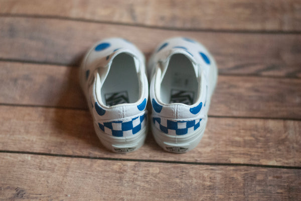 Blueberry Slip On Vans | Custom Painted Blueberry Vans