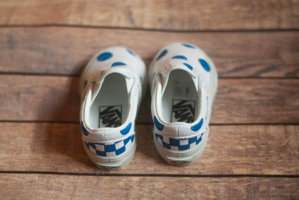 Blueberry Slip On Vans | Custom Painted Blueberry Vans