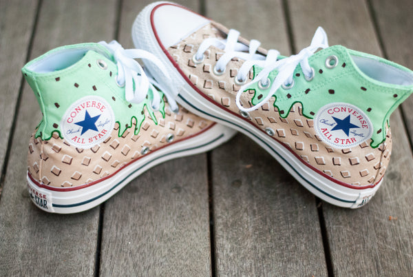 Mint Chocolate Chip Ice Cream High Top Converse