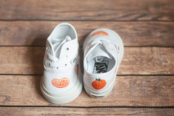 Clementine Hand Painted Tie Vans | Custom Clementine Vans