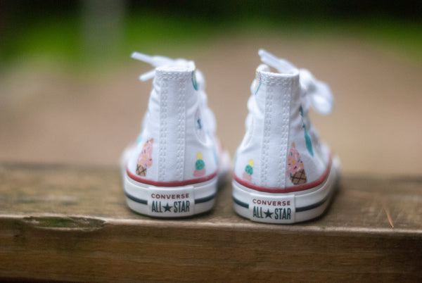 Summer Party High Top Converse | Pineapple Beach Ball Ice Cream Converse