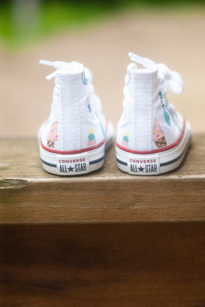 Summer Party High Top Converse | Pineapple Beach Ball Ice Cream Converse