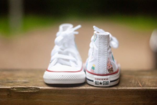 Summer Party High Top Converse | Pineapple Beach Ball Ice Cream Converse