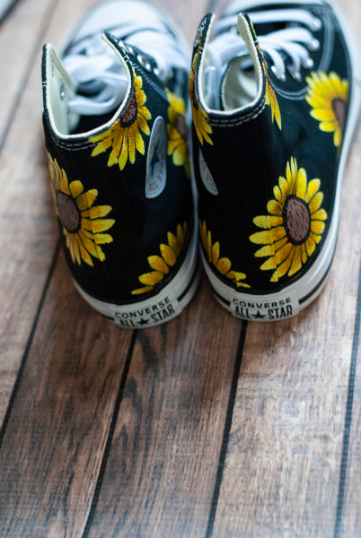 Sunflower High Top Converse | Black High Top Converse