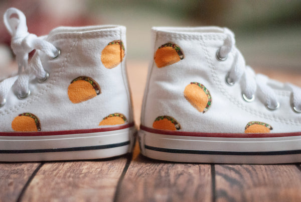 High Top Taco Converse | Hand Painted Taco Converse