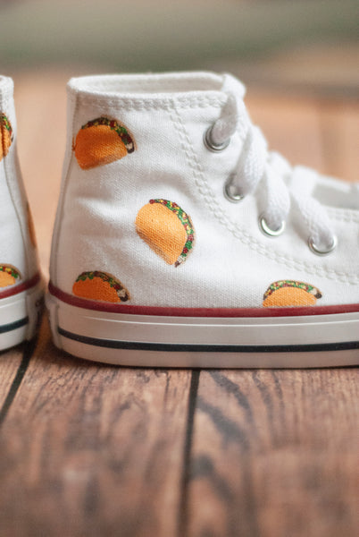 High Top Taco Converse | Hand Painted Taco Converse