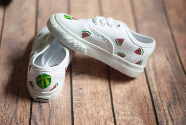Hand Painted Watermelon Vans | Watermelon Vans | Custom Watermelon Vans