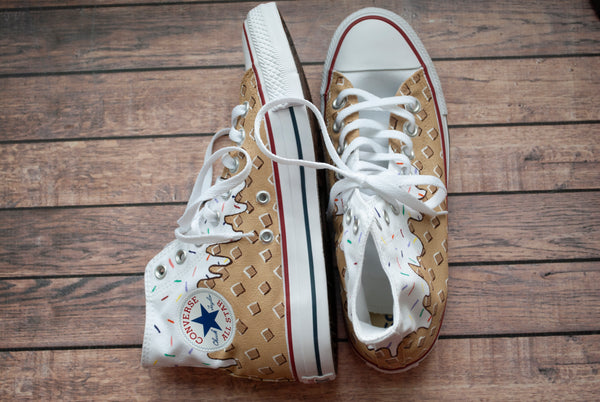 Vanilla Ice Cream High Top Converse | Ice Cream Converse