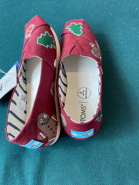 Sugar Cookie Holiday Themed Hand Painted Toms