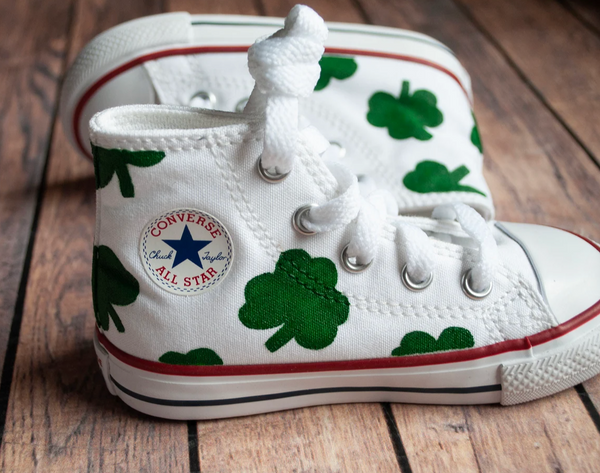 Shamrock Converse | Hand Painted High Top Converse