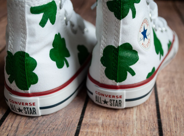 Shamrock Converse | Hand Painted High Top Converse