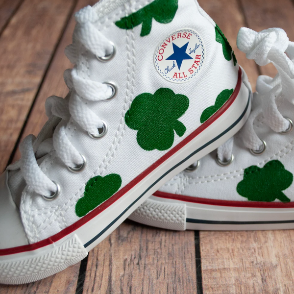 Shamrock Converse | Hand Painted High Top Converse