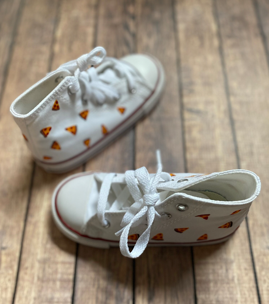 High Top Pizza Converse | Hand Painted Pizza Converse