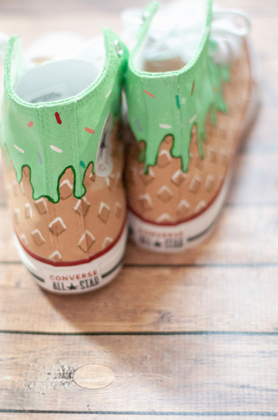 Mint Ice Cream High Top Converse || Ice Cream Custom Converse