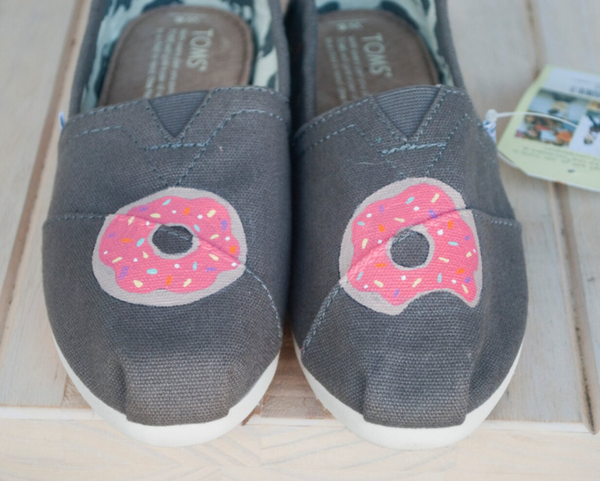 Hand Painted Donut Toms | Donut Toms