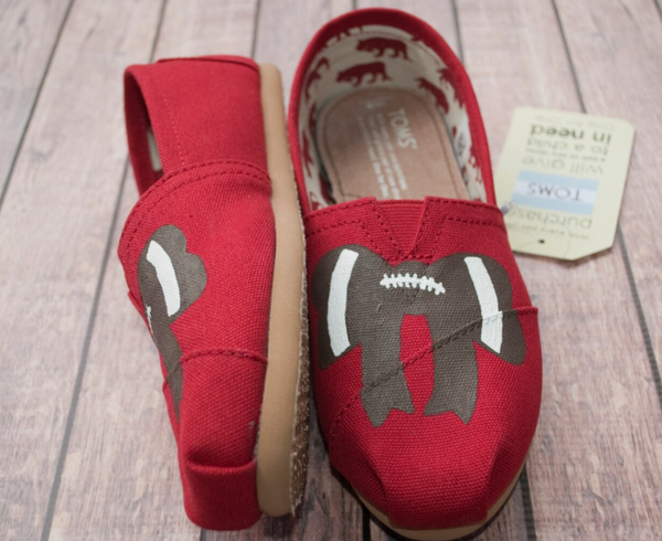 Football Bow Hand-Painted Toms