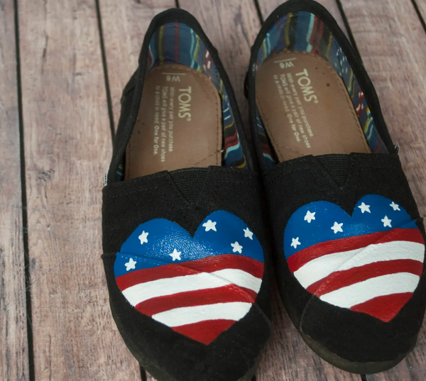 Custom Hand Painted Flag Toms