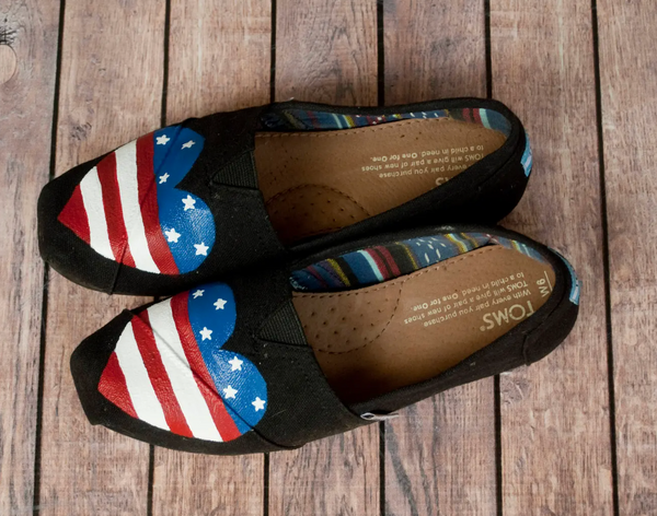 Custom Hand Painted Flag Toms