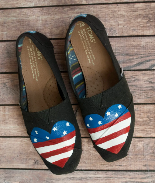 Custom Hand Painted Flag Toms