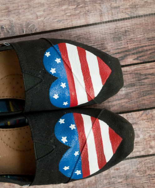 Custom Hand Painted Flag Toms