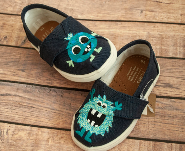 Silly Monster Hand Painted Tiny Toms