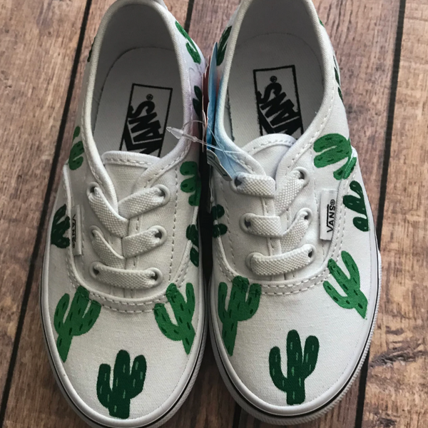 Hand Painted Cactus Vans