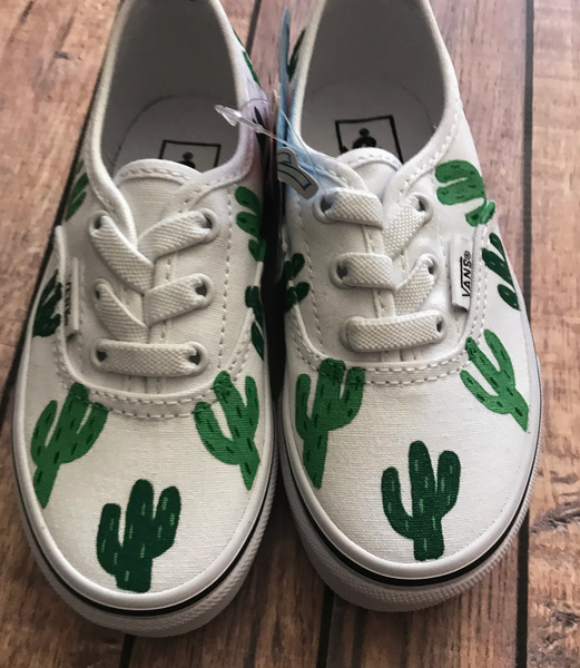 hand painted cactus vans