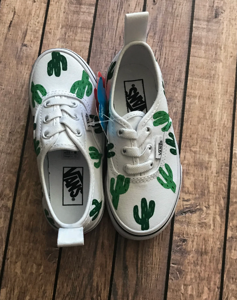 hand painted cactus vans