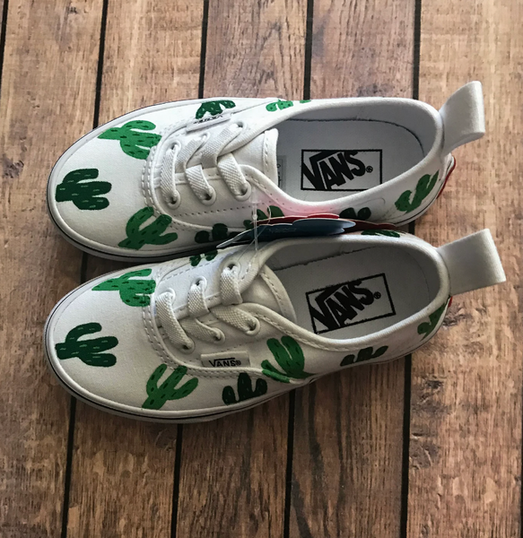 hand painted cactus vans