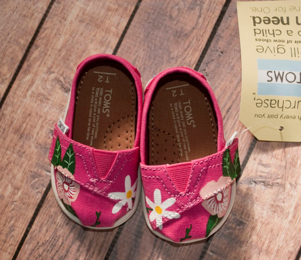 Hand Painted Tropical Flower Tiny Tom's