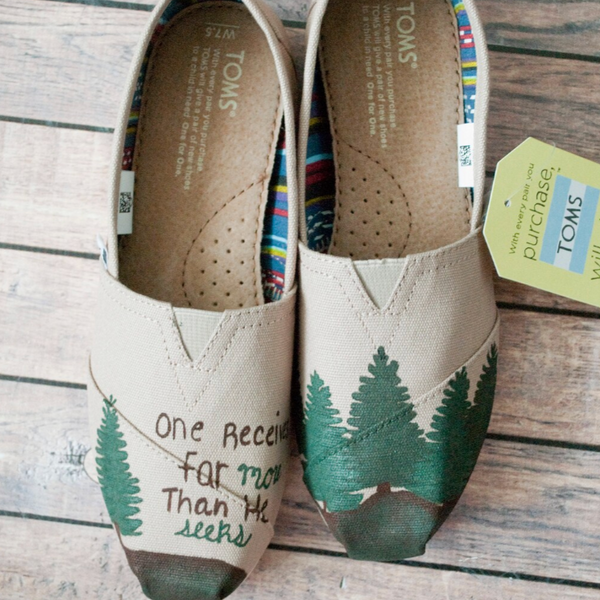 Hand Painted Pine Tree Toms