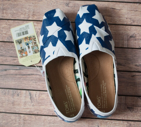Hand Painted Flag Custom Toms