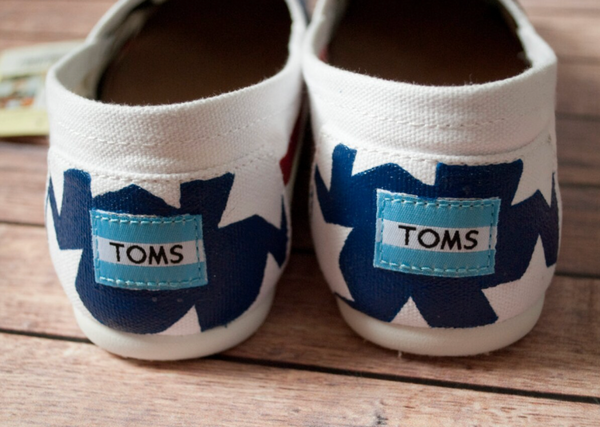 Hand Painted Flag Custom Toms
