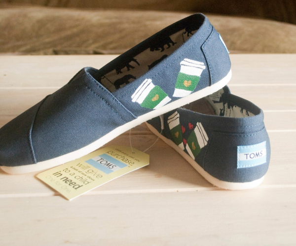 Coffee Cup Hand-Painted Toms